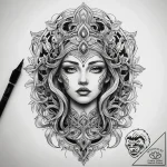 Tattoo sketch spiritual representation, ink i… – tattoo sketch (№1758582021_0, 22.09.2025 23:00) — tattoovalue.net