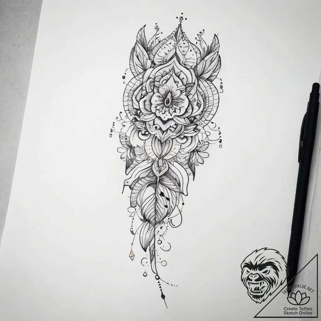 Tattoo sketch leg, tattoo drawing outline, on... - tattoo sketch (№1758582216_0, 22.09.2025 23:03) — tattoovalue.net