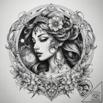 Tattoo sketch cosmic soul, tattoo sketch desi… – tattoo sketch (№1758583585_0, 22.09.2025 23:26) — tattoovalue.net