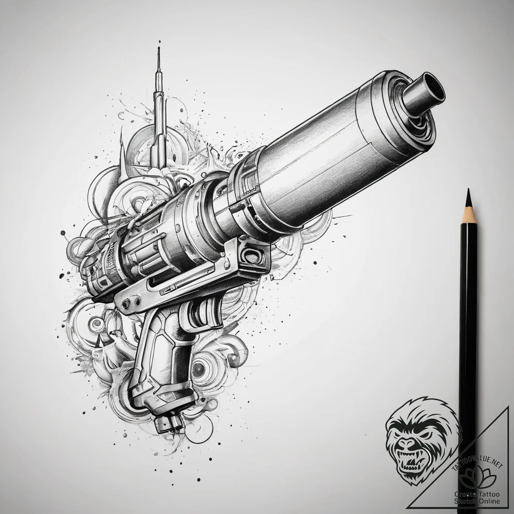 Tattoo sketch tank cannon, artistic tattoo sk... - tattoo sketch (№1758583781_0, 22.09.2025 23:29) — tattoovalue.net