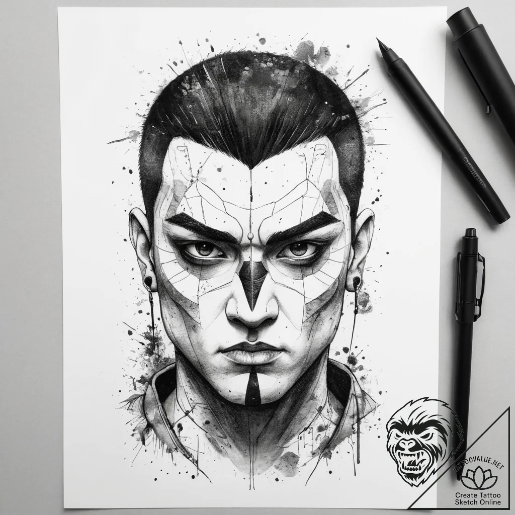 Tattoo sketch avatar: the last airbender zuko... - tattoo sketch (№1758585545_0, 22.09.2025 23:59) — tattoovalue.net