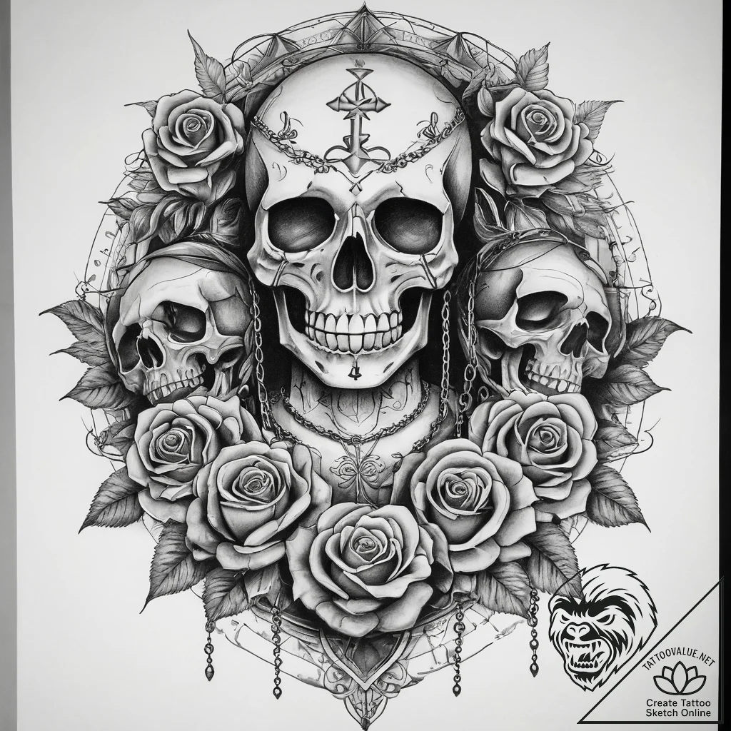 Tattoo sketch hands with a chain, tattoo draw... - tattoo sketch (№1758586338_0, 23.09.2025 00:12) — tattoovalue.net