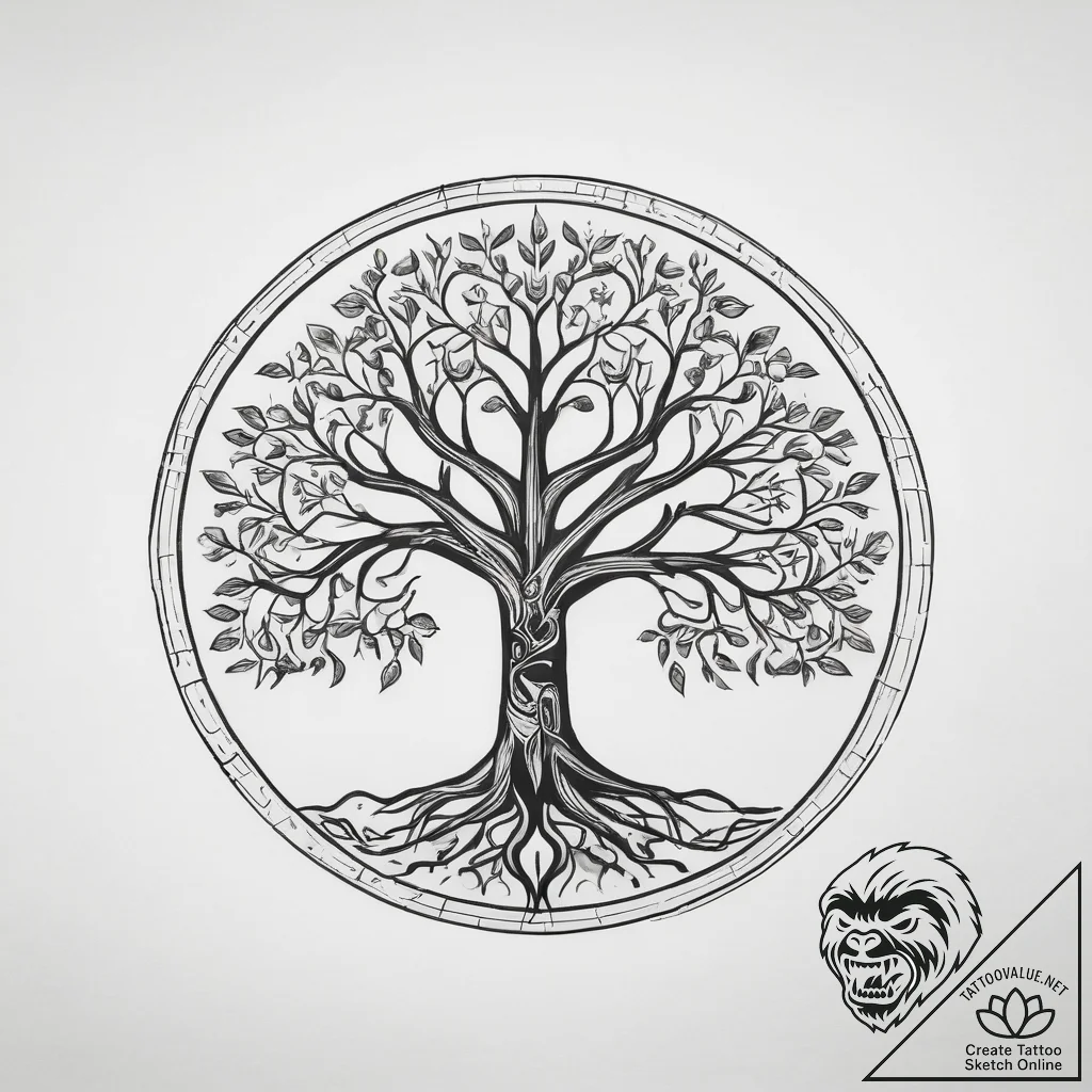 Tattoo sketch hieroglyphic symbol for "family... - tattoo sketch (№1758586535_0, 23.09.2025 00:15) — tattoovalue.net