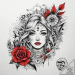 Tattoo sketch узор с датой, tattoo flash shee… – tattoo sketch (№1758587518_0, 23.09.2025 00:31) — tattoovalue.net