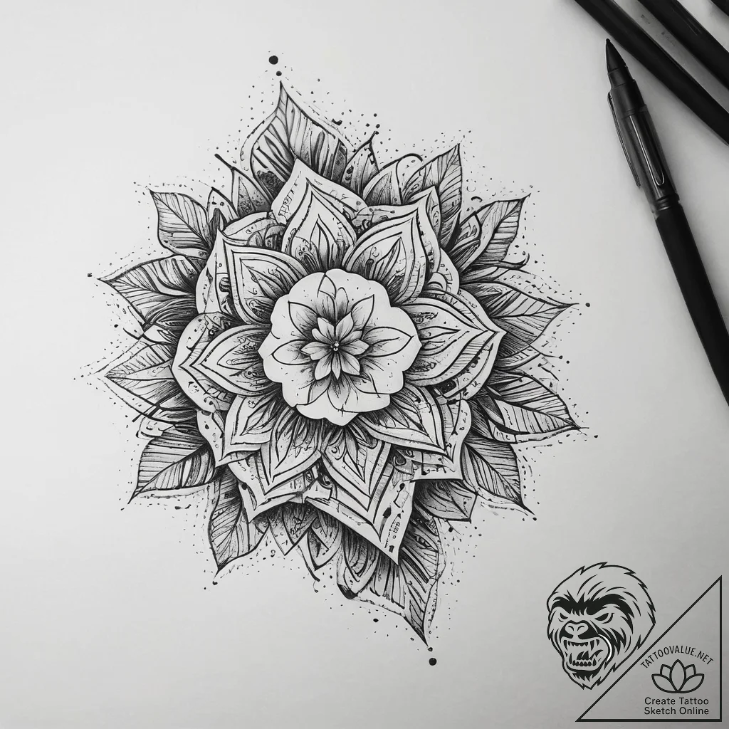 Tattoo sketch new beginning, artistic tattoo... - tattoo sketch (№1758588697_0, 23.09.2025 00:51) — tattoovalue.net