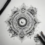 Tattoo sketch cosmic universe, tattoo flash s… – tattoo sketch (№1758588895_0, 23.09.2025 00:54) — tattoovalue.net