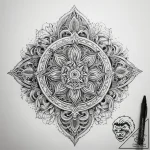 Tattoo sketch mystical past, tattoo line art,… – tattoo sketch (№1758591255_0, 23.09.2025 01:34) — tattoovalue.net