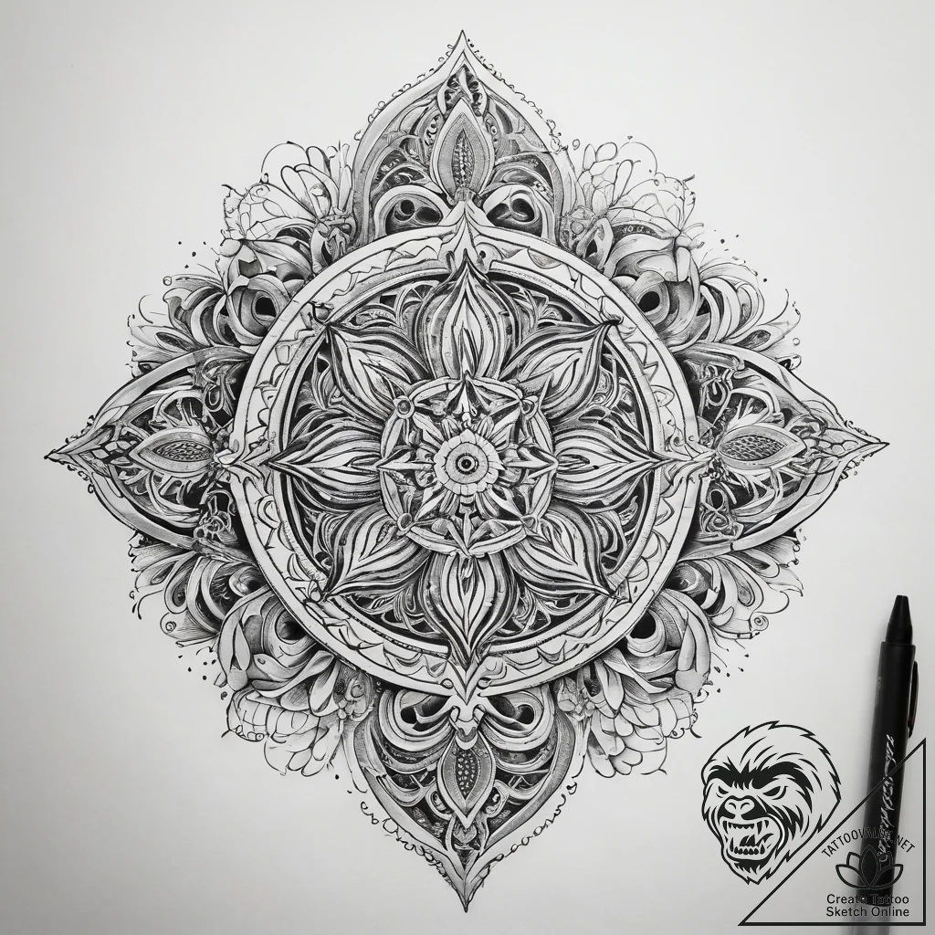 Tattoo sketch mystical past, tattoo line art,... - tattoo sketch (№1758591255_0, 23.09.2025 01:34) — tattoovalue.net