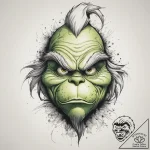 Tattoo sketch the grinch with a fur, tattoo l… – tattoo sketch (№1758591453_0, 23.09.2025 01:37) — tattoovalue.net