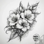 Tattoo sketch gladiolus, tattoo line art, on… – tattoo sketch (№1758591661_0, 23.09.2025 01:41) — tattoovalue.net