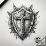 Tattoo sketch shield, tattoo flash sheet desi… – tattoo sketch (№1758594637_0, 23.09.2025 02:30) — tattoovalue.net
