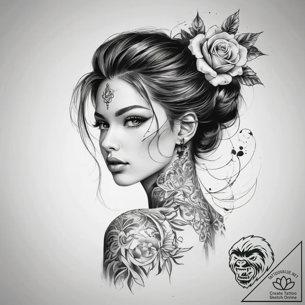 Tattoo sketch passion - tattoo sketch (№1758595030_0, 23.09.2025 02:37) — tattoovalue.net