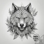 Tattoo sketch werewolf with a plant, tattoo s… – tattoo sketch (№1758595227_0, 23.09.2025 02:40) — tattoovalue.net