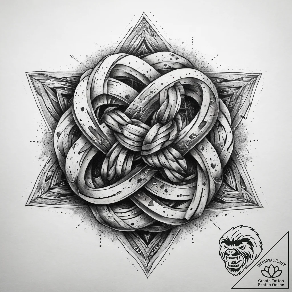 Tattoo sketch knot, tattoo sketch design, dot... - tattoo sketch (№1758595817_0, 23.09.2025 02:50) — tattoovalue.net