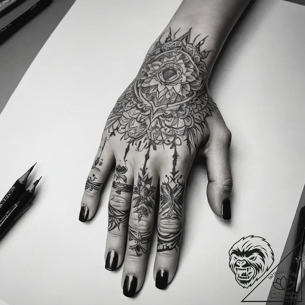 Tattoo sketch hands with a pen, ink illustrat... - tattoo sketch (№1758596210_0, 23.09.2025 02:56) — tattoovalue.net