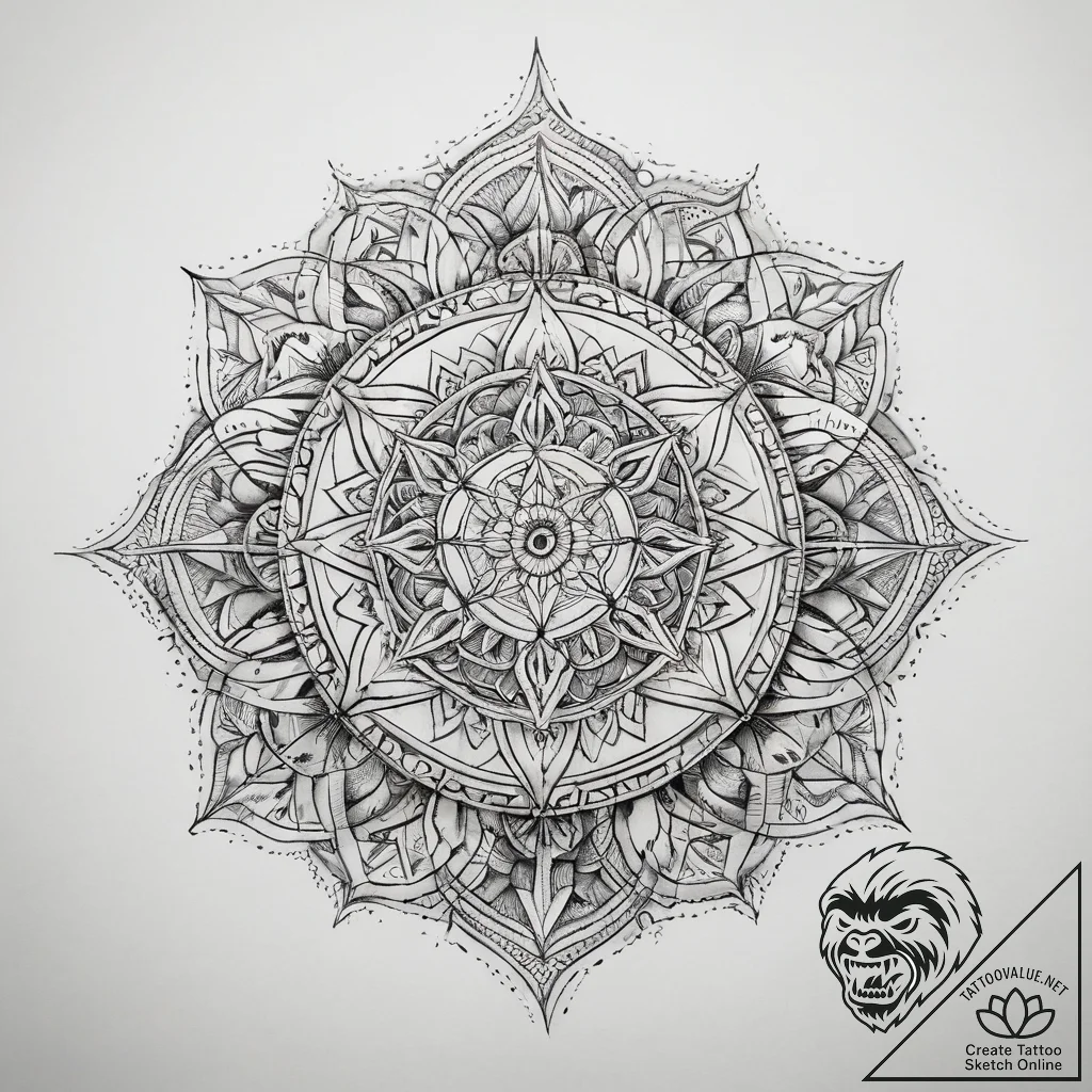 Tattoo sketch mood, tattoo line art, detailed... - tattoo sketch (№1758644517_0, 23.09.2025 16:21) — tattoovalue.net