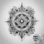 Tattoo sketch cosmic dimension – tattoo sketch (№1758645500_0, 23.09.2025 16:38) — tattoovalue.net