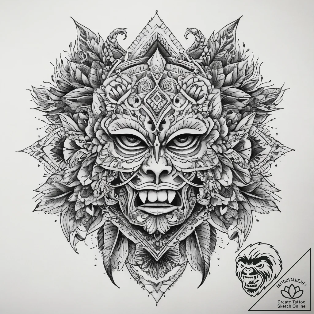 Tattoo sketch slavic embroidery pattern with... - tattoo sketch (№1758647097_0, 23.09.2025 17:04) — tattoovalue.net
