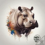 Tattoo sketch hippopotamus, tattoo line art,… – tattoo sketch (№1758649646_0, 23.09.2025 17:47) — tattoovalue.net