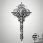 Tattoo sketch scepter, artistic tattoo sketch… – tattoo sketch (№1758651463_0, 23.09.2025 18:17) — tattoovalue.net