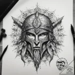 Tattoo sketch aegishjalmur (helm of awe), art… – tattoo sketch (№1758651958_0, 23.09.2025 18:25) — tattoovalue.net
