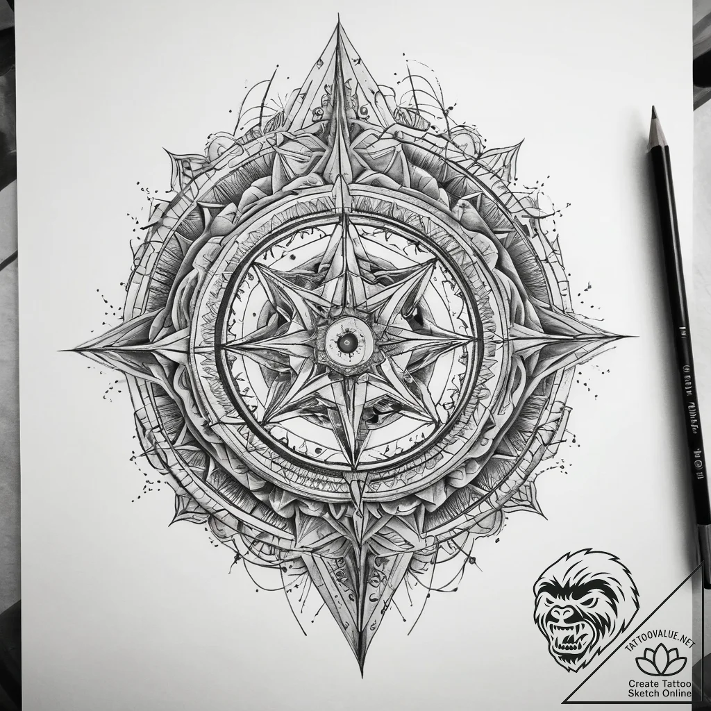 Tattoo sketch cosmic representation, tattoo d... - tattoo sketch (№1758654349_0, 23.09.2025 19:05) — tattoovalue.net