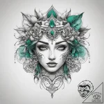 Tattoo sketch green – tattoo sketch (№1758654752_0, 23.09.2025 19:12) — tattoovalue.net