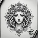Tattoo sketch mystical representation, tattoo… – tattoo sketch (№1758655197_0, 23.09.2025 19:19) — tattoovalue.net
