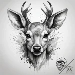 Tattoo sketch graceful fawn tattoo, tattoo sk… – tattoo sketch (№1758658775_0, 23.09.2025 20:19) — tattoovalue.net