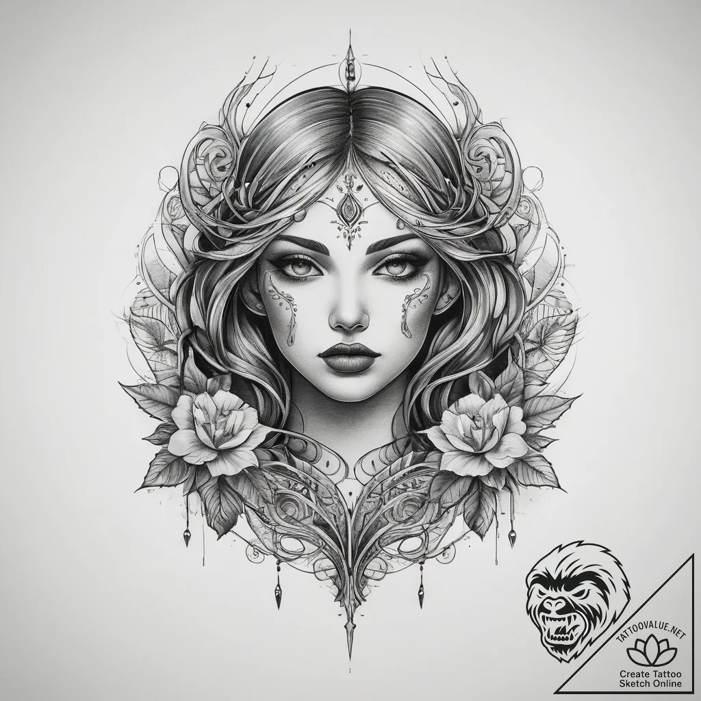 Tattoo sketch needle, tattoo sketch design, b... - tattoo sketch (№1758659561_0, 23.09.2025 20:32) — tattoovalue.net