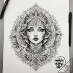 Tattoo sketch geometric date, tattoo sketch d… – tattoo sketch (№1758659759_0, 23.09.2025 20:35) — tattoovalue.net