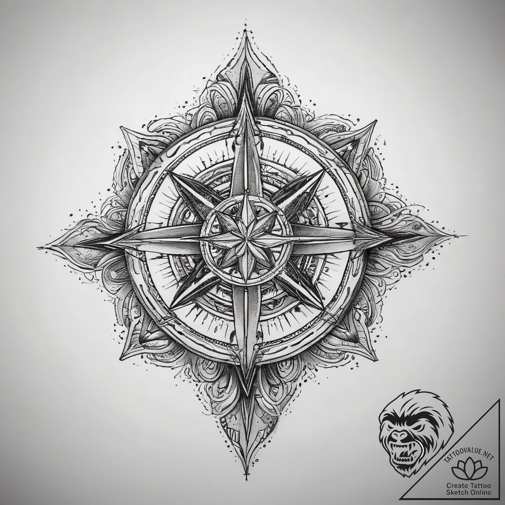 Tattoo sketch cosmic existence, artistic tatt... - tattoo sketch (№1758660345_0, 23.09.2025 20:45) — tattoovalue.net