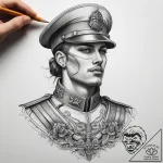 Tattoo sketch soldier with a pencil, artistic… – tattoo sketch (№1758660735_0, 23.09.2025 20:52) — tattoovalue.net