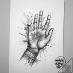 Tattoo sketch hands with a book, tattoo line… – tattoo sketch (№1758661905_0, 23.09.2025 21:11) — tattoovalue.net