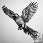 Tattoo sketch swiftlet, concept art for tatto… – tattoo sketch (№1758662101_0, 23.09.2025 21:15) — tattoovalue.net