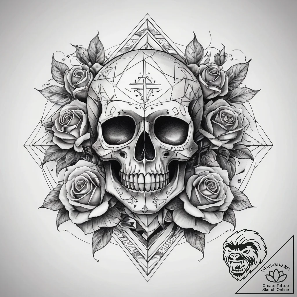 Tattoo sketch geometric куб, tattoo sketch de... - tattoo sketch (№1758662295_0, 23.09.2025 21:18) — tattoovalue.net