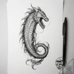 Tattoo sketch leviathan tail – tattoo sketch (№1758662878_0, 23.09.2025 21:27) — tattoovalue.net