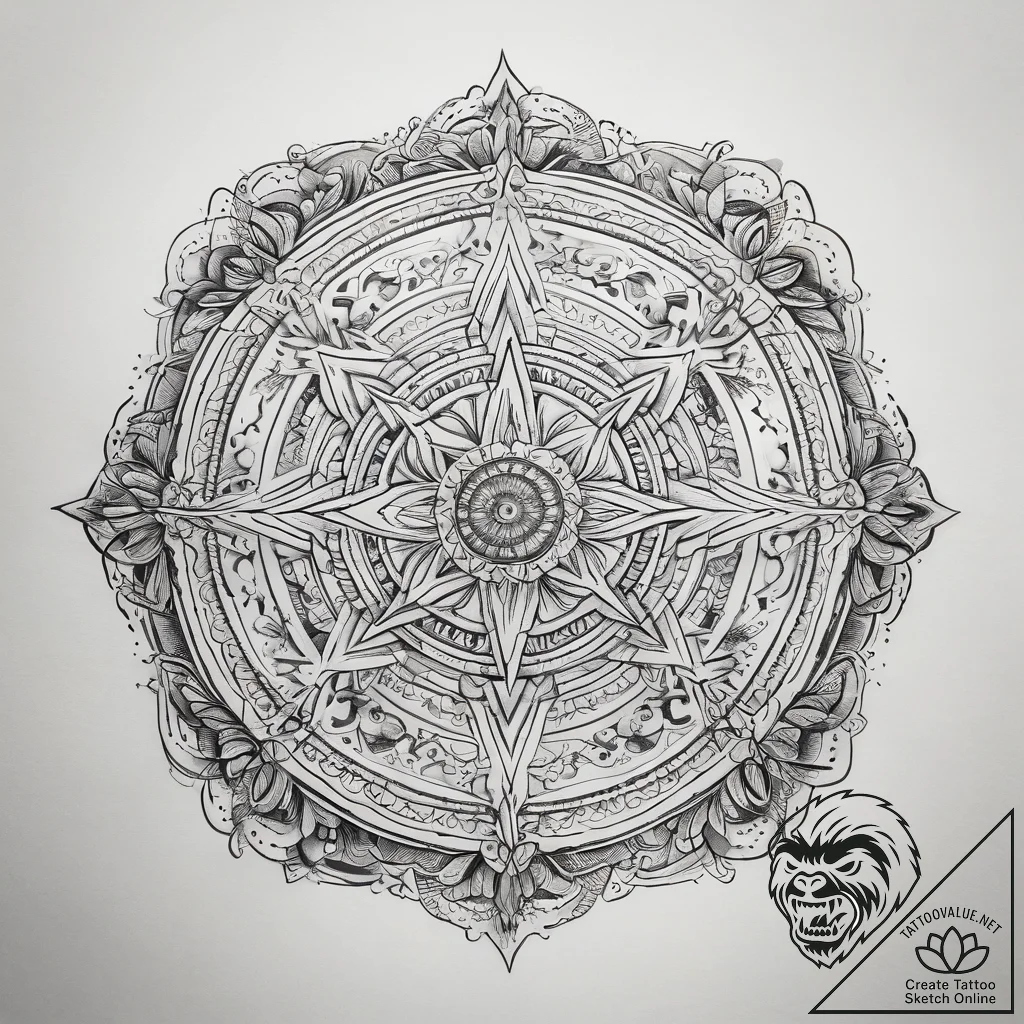 Tattoo sketch cosmic story, ink illustration... - tattoo sketch (№1758663850_0, 23.09.2025 21:44) — tattoovalue.net
