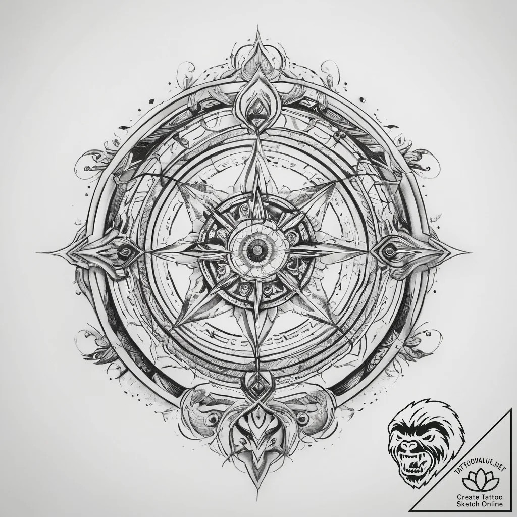 Tattoo sketch magical portal - tattoo sketch (№1758664431_0, 23.09.2025 21:53) — tattoovalue.net