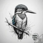 Tattoo sketch kingfisher, tattoo line art, de… – tattoo sketch (№1758665014_0, 23.09.2025 22:03) — tattoovalue.net
