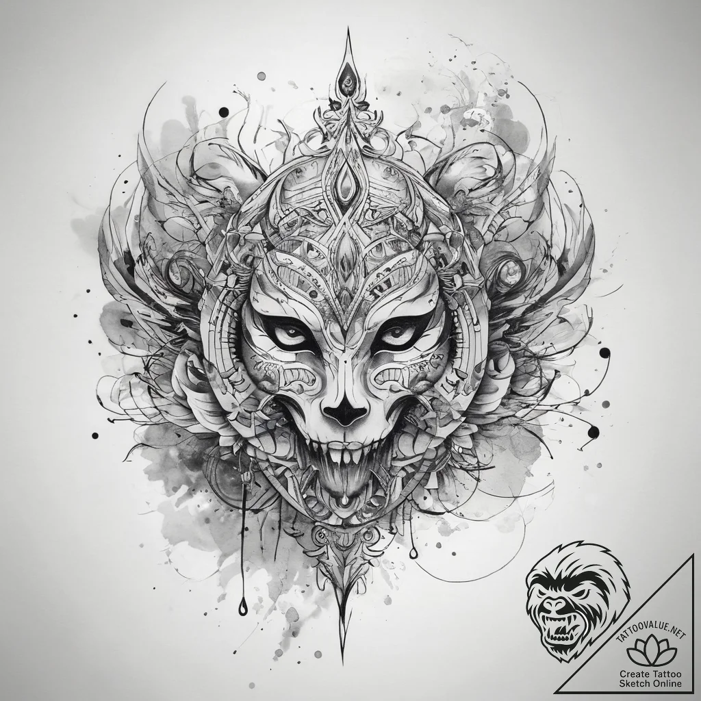 Tattoo sketch a symbolic event, tattoo line a... - tattoo sketch (№1758666373_0, 23.09.2025 22:26) — tattoovalue.net