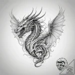 Tattoo sketch узор в виде дракона и молнии, i… – tattoo sketch (№1758667156_0, 23.09.2025 22:39) — tattoovalue.net
