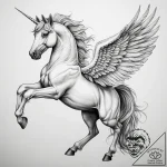 Tattoo sketch pegasus – tattoo sketch (№1758668326_0, 23.09.2025 22:58) — tattoovalue.net