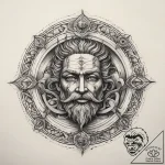 Tattoo sketch neptune symbol, ink illustratio… – tattoo sketch (№1758668911_0, 23.09.2025 23:08) — tattoovalue.net