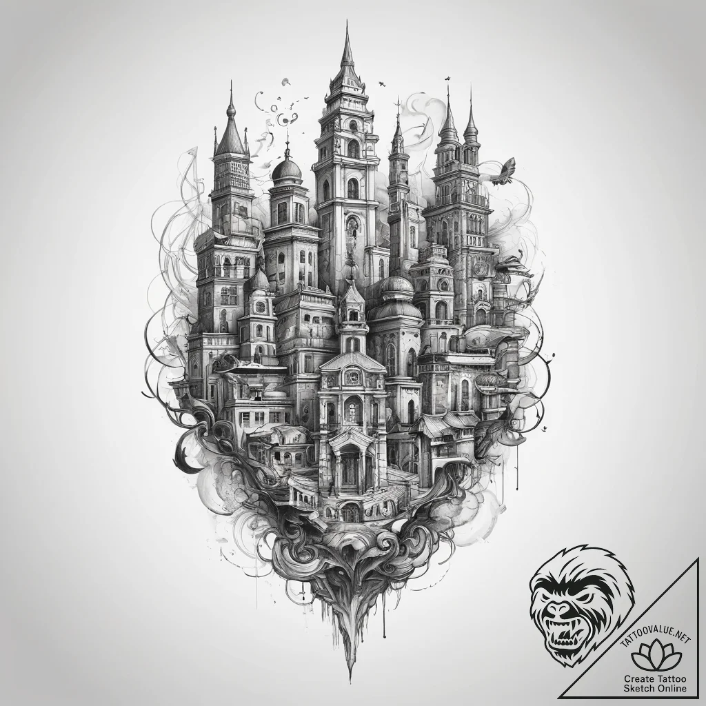 Tattoo sketch city - tattoo sketch (№1758669302_0, 23.09.2025 23:15) — tattoovalue.net