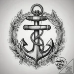 Tattoo sketch anchor, ink illustration for ta… – tattoo sketch (№1758670667_0, 23.09.2025 23:37) — tattoovalue.net