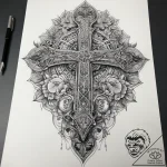 Tattoo sketch leg, ink illustration for tatto… – tattoo sketch (№1758671057_0, 23.09.2025 23:44) — tattoovalue.net