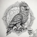 Tattoo sketch грифон, ink illustration for ta… – tattoo sketch (№1758671446_0, 23.09.2025 23:50) — tattoovalue.net