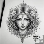 нью-скул (new school), tattoo drawing outline… – tattoo sketch (№1758672419_0, 24.09.2025 00:06) — tattoovalue.net