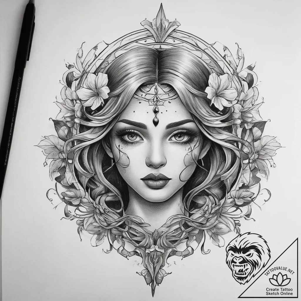 нью-скул (new school), tattoo drawing outline... - tattoo sketch (№1758672419_0, 24.09.2025 00:06) — tattoovalue.net